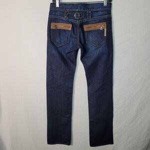 GAS Jeans Men's Blue Actual 30 x 33 Jaxon Straight Leg Rear Zipper Pockets